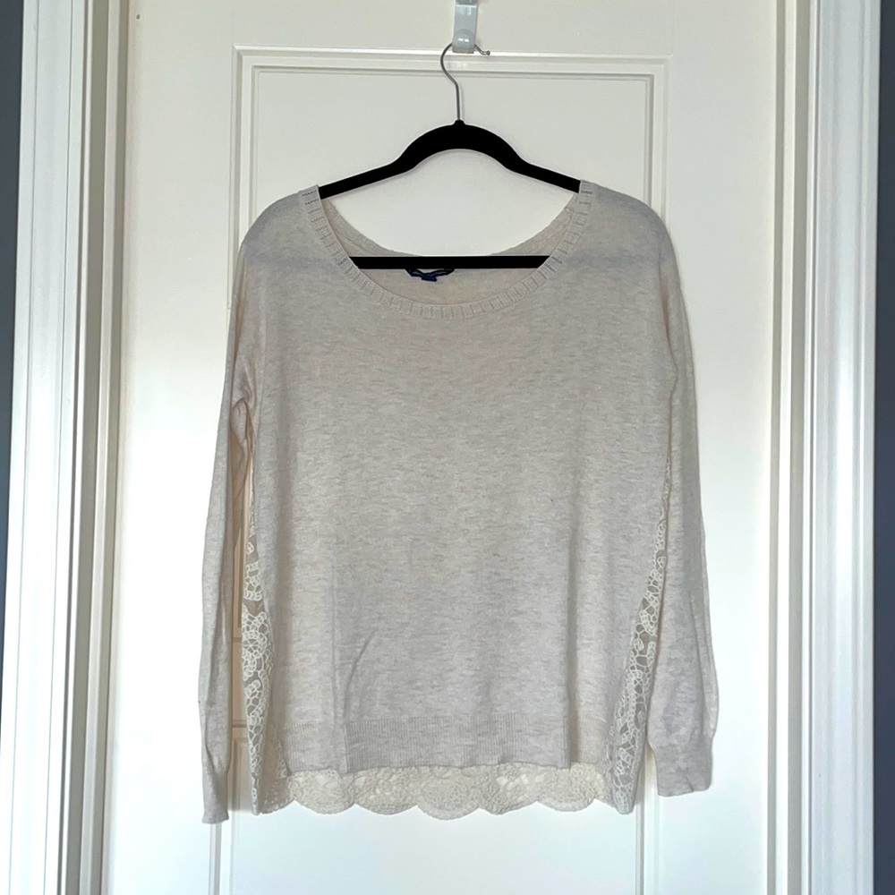 AE lace back sweater